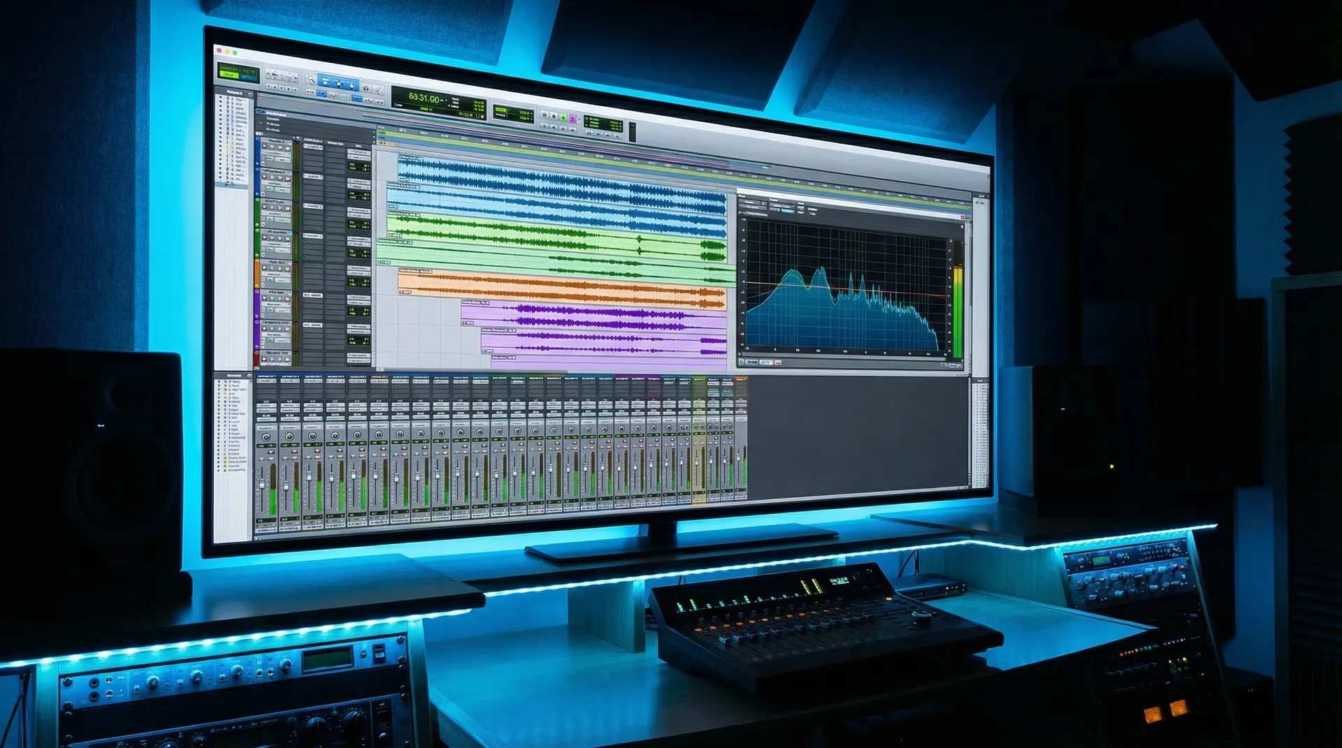 极品美女在线混音台 DAW 界面